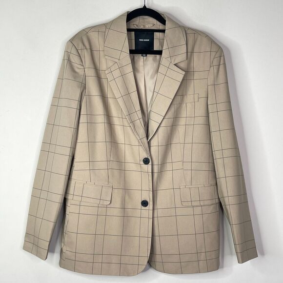 Vero Moda Long Sleeve Plaid Check Blazer Women's Size 6 - Picture 6 of 6